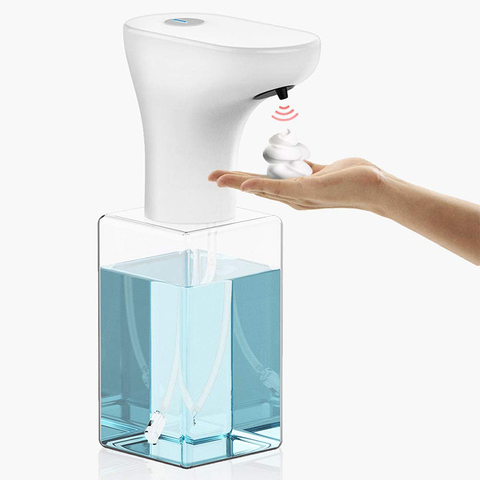 Dispensador de jabón de espuma inteligente, automático, con batería sin contacto, USB, desinfectante de manos para baño, 250ml/450ml ► Foto 1/6