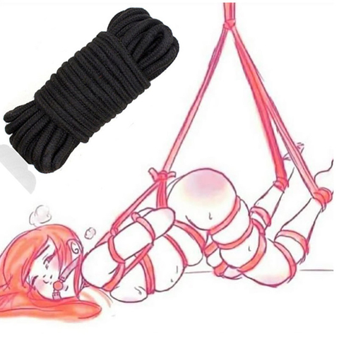 Accesorios para las manos de bondage sexual, de algodón suave fetiche, correa de cuerda, productos sexuales para mujeres, parejas, BDSM, 10m ► Foto 1/6