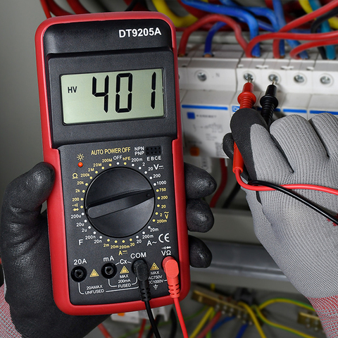DT9205A profesional probador multímetro Digital de rango Manual del medidor de corriente de voltaje de automoción multímetro para principiantes ► Foto 1/6