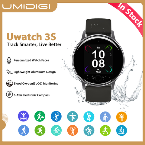 UMIDIGI-reloj deportivo inteligente 3S para hombre y mujer, pulsera con monitor de ritmo cardíaco y sueño, 1,3 pulgadas ► Foto 1/6