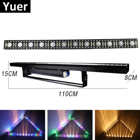 Haz lavar estroboscópica 3IN1 luz 12X5W LED Luz de lavado de pared/5/14/75 canales DMX512 RGBW LED Bar etapa de lavado con luz y música Fiesta de Dj Luz ► Foto 1/6