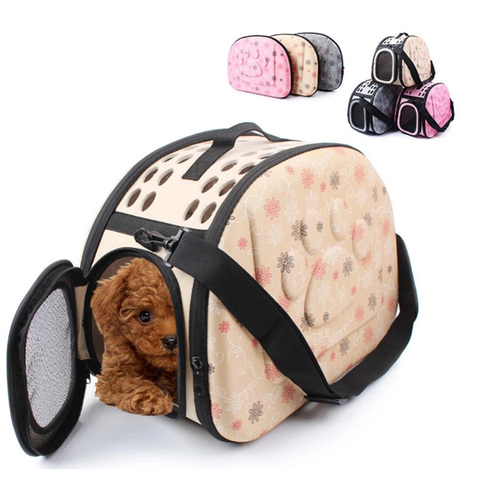 Bolso de hombro portátil para mascotas, mochila de viaje plegable de EVA para gatos y perros ► Foto 1/6