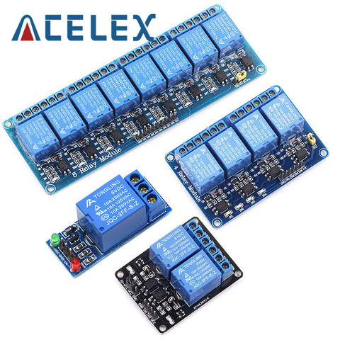 5v 12v 1 2 4 6 8 módulo de canal de relé con optoacoplador de salida de relé 1 2 4 6 8 módulo de relé para arduino en stock ► Foto 1/5