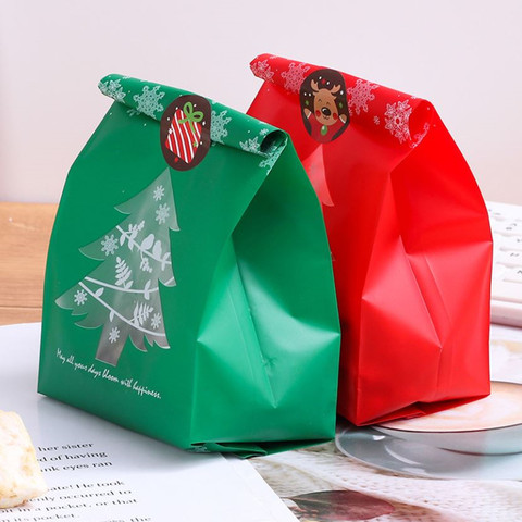 Bolsas de regalo de árbol de Navidad, envase de cocción de Feliz Navidad, cajas de dulces para decoraciones navideñas para el hogar, 50 Uds., 2022 ► Foto 1/6