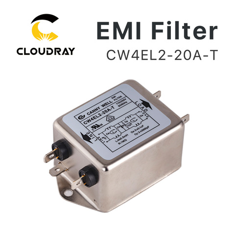 Cloudray-Filtro EMI de potencia, filto monofásico de CW4L2-10A-T/CW4L2-20A-T, de fase única CA 115V / 250V 20a 50/60HZ, envío gratis ► Foto 1/2