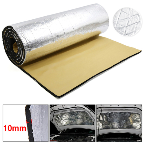 Alfombrilla de aislamiento acústico y térmico para coche tapete de aislamiento acústico y térmico de 200cmX50cm para coche y camión, almohadillas de aislamiento térmico de sonido Universal, 1 Uds. ► Foto 1/6