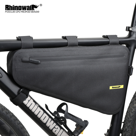 BOLSA PARA BICICLETA de montaña, de gran capacidad, para el tubo superior de la bicicleta de montaña, bolsa de cuadro frontal triangular, resistente al agua, accesorios para bicicleta ► Foto 1/6