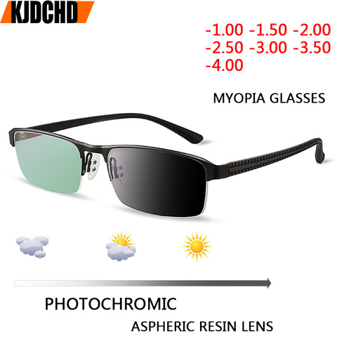 JIE. B gafas de sol de transición fotocrómicas miopía gafas terminadas miopía gafas para hombres gafas ópticas de ordenador ► Foto 1/6
