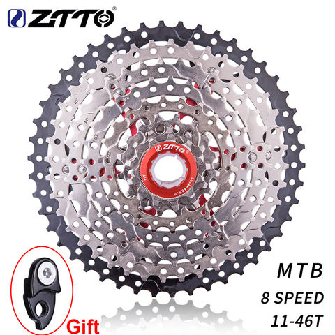 ZTTO MTB 8 velocidad de 11-46T Cassette 8 s 46t rueda libre bicicleta de montaña bicicleta partes Cassette 8 velocidad 42T amplia proporción de Tx35 y M310 ► Foto 1/6