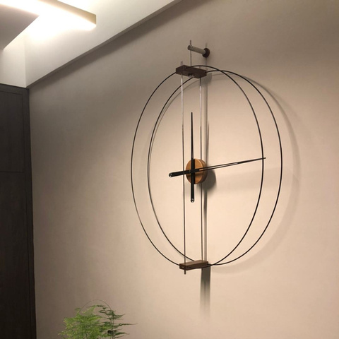 Reloj de pared sencillo y moderno para el hogar, reloj de pared de lujo con luz creativa, reloj para el salón con personalidad minimalista ► Foto 1/5