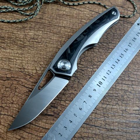 TWOSUN-Cuchillos plegables de supervivencia táctica para acampada al aire libre, mango de titanio, apertura rápida frontal, Cuchillo de regalo M390, TS186 ► Foto 1/6