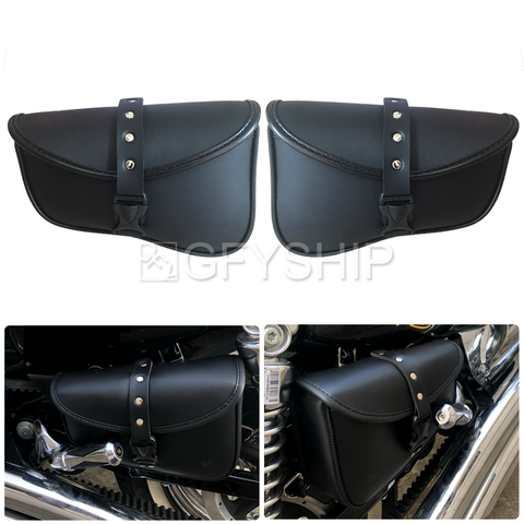 Bolsa lateral triangular pequeño para motocicleta, alforja de almacenamiento de cuero PU, resistente al agua, para Honda, Suzuki, Harley ► Foto 1/6