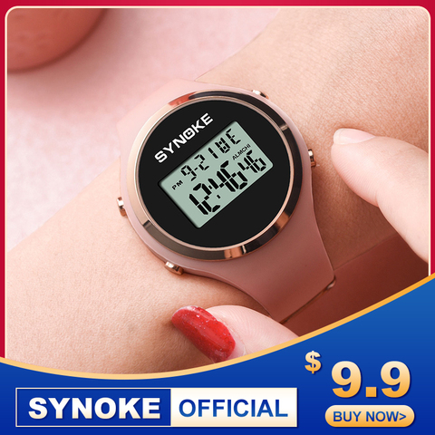 SYNOKE-relojes digitales de lujo para mujer, Material de silicona, resistente al agua, deportivos, a la moda ► Foto 1/6