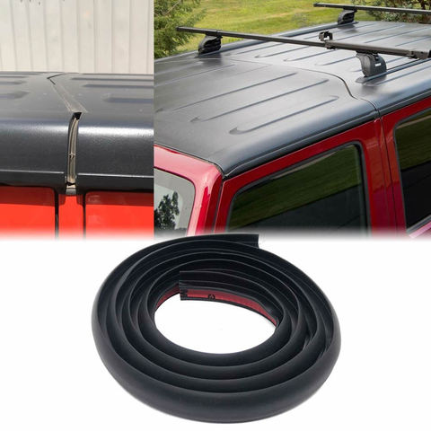 Tira de sellado de flujo de techo para Jeep Wrangler JK JL, impermeable, a prueba de polvo, Reduce el ruido, resistente al sol, tira de silicona duradera ► Foto 1/6