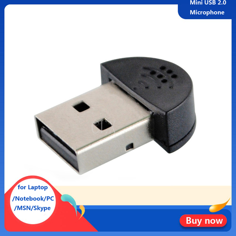 Mini USB 2,0 micrófono estudio portátil micrófono discurso de Adaptador de Audio de conductor para el ordenador portátil/cuaderno/PC/MSN/Skype ► Foto 1/5