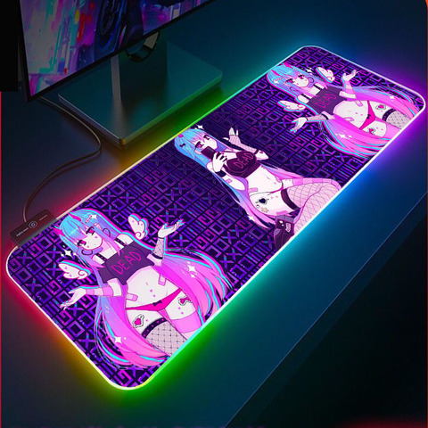Moneko-alfombrilla de ratón del juego de Anime, RGB, Mini teclado para portátil, bloqueo Dsek, alfombrilla de ratón con luz LED de Color, XXL, accesorios para videojuegos ► Foto 1/1