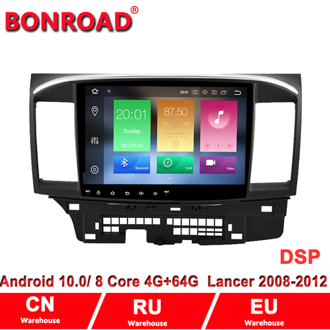 Bonroad Rom32G 2 din android9.0 coche reproductor Multimedia estéreo para Mitsubishi lancer x 2010-2015 Radio de coche GPS vídeo, navegación ► Foto 1/5