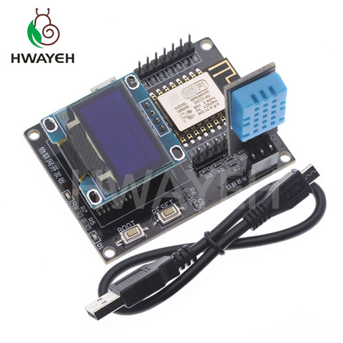 Sensor de humedad ESP8266 Placa de desarrollo para IoT + DHT11, pantalla oled 0,96, SDK, programación, ESP-12F, módulo Wifi, placa de sistema pequeño ► Foto 1/5