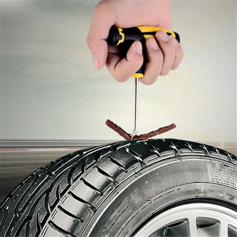 Kit de Reparación de neumáticos de coche profesional para Motor de bicicleta, neumático sin cámara pinchazo en el neumático conector para taladro, herramienta de reparación ► Foto 1/6