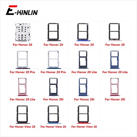 Tarjeta Sim ranura toma bandeja lector titular Conector Micro SD adaptador contenedor para HuaWei Honor 20 Pro Lite 20i ► Foto 1/6