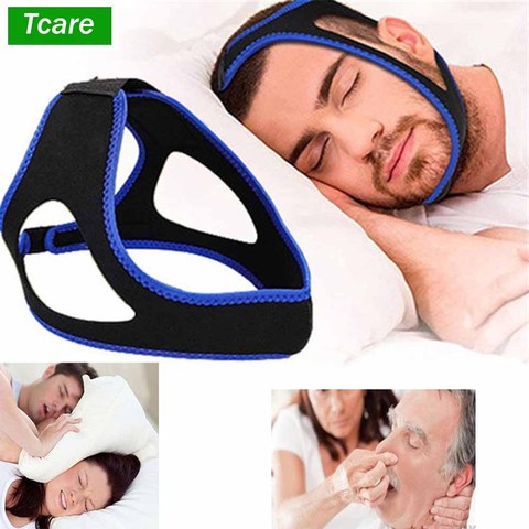 Tcare correa de barbilla Anti-ronquido dejar ronquido Correa Apnea del sueño soporte para la barbilla correas para noche Unisex dormir herramientas de ayuda gran oferta ► Foto 1/6