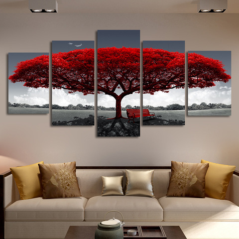 Pintura sobre lienzo de planta de árbol grande, Póster Artístico nórdico botánico para pared, cuadro decorativo escandinavo, decoración del hogar ► Foto 1/1