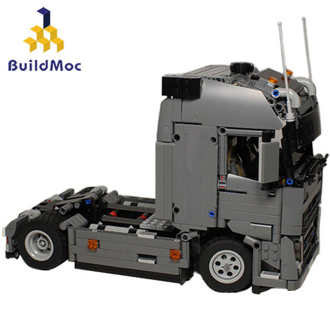 BuildMoc-bloques de construcción Technical Engineering FH para niños, camión tractor para armar juguete de ladrillos, serie TECHNIC Engineering juguetes educativos DIY, código 37849 ► Foto 1/5