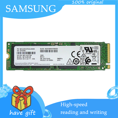 SAMSUNG-unidad interna de estado sólido PM981A M.2 SSD, 256GB, 512GB, NVMe, PCIe, 3,0x4, ordenador portátil de escritorio ► Foto 1/6