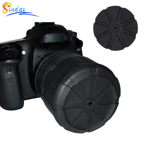 Tapa de lente Universal Sindax para lente de cámara DSLR protección impermeable cubierta de lente de cámara para Canon Nikon Sony Olypums Fuji Lumix ► Foto 1/6