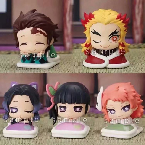 5 unids/set Kimetsu no Yaiba figura Tsuyuri Kanawo Kochou Shinobu Rengoku Kyoujurou de cazadora de colección de Juguetes ► Foto 1/6