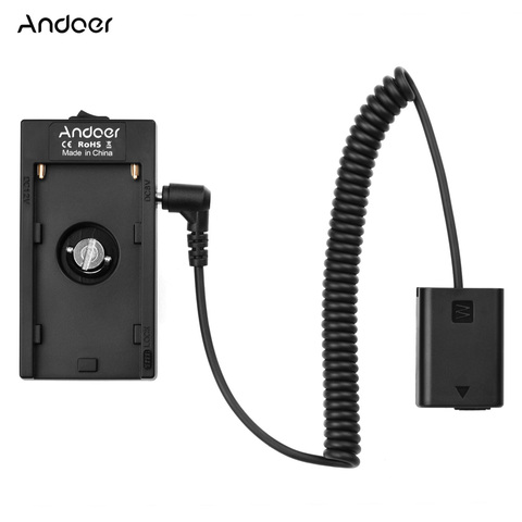 Andoer-Adaptador de soporte de placa de batería NP-F970 F750, acoplador de batería simulada para Sony A7R/A7S/A7II/A7RII/A7SII/A6300/A6400/A6500 ► Foto 1/6