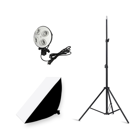 Kit de cuatro lámparas Softbox de iluminación, Base E27, accesorios de cámara para vídeo de estudio fotográfico, 50x70CM, 1 ud. ► Foto 1/6