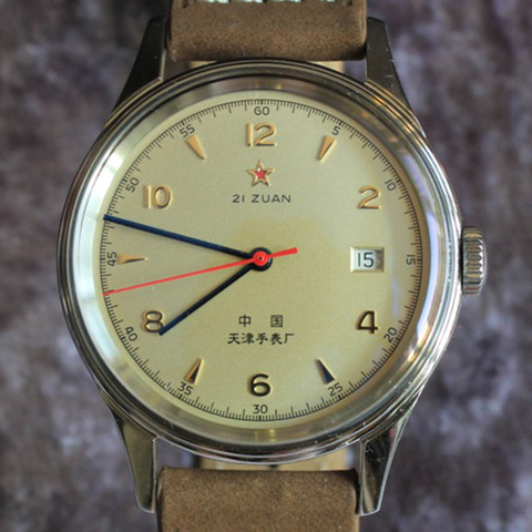 Reloj de pulsera mecánico piloto para hombre, ETA ST2130, automático, militar, calendario completo, Reloj Retro, 1963 ► Foto 1/6