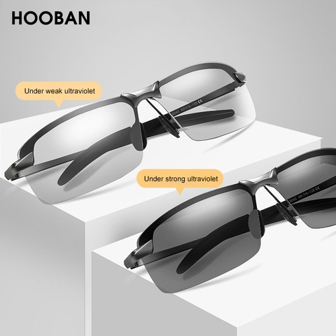 Gafas de sol con clip para hombre, gafas fotocromáticas, visión