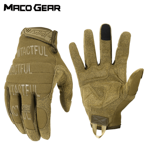 Guantes tácticos para exteriores, manoplas antideslizantes de dedo completo para entrenamiento militar, deportes, Escalada, tiro, caza, montar y patín ► Foto 1/6