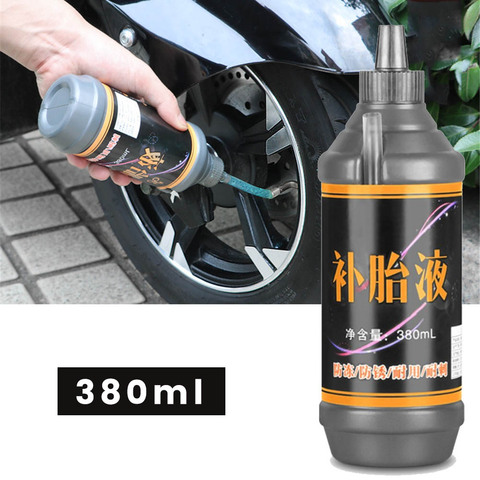 Kit de herramientas de llanta de bicicleta MTB, sellador de neumáticos de protección, sellador de pinchazos para parche de neumático de motocicleta, 1 botella de 380 ML ► Foto 1/6