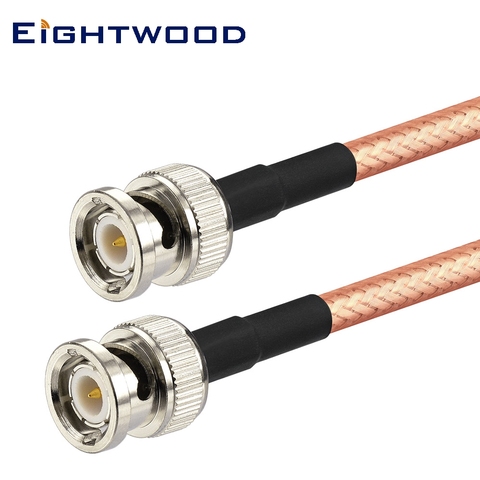 Eitwood RF BNC enchufe macho a BNC Cable de extensión adaptador macho RG400 3 pies/100cm para osciloscopio analizador de espectro ► Foto 1/4