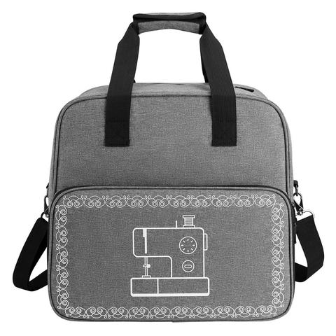 Bolsa de máquina de coser grande, bolso de almacenamiento de Color gris, multifuncional, portátil, organizador de viaje para el hogar, accesorios de costura ► Foto 1/6