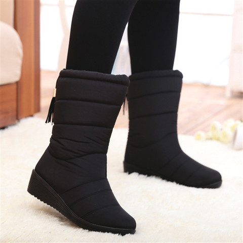 2022 nieve botas botines de Mujer botas de Mujer de invierno zapatos de las mujeres zapatos de felpa caliente de las mujeres botas de invierno Mujer ► Foto 1/6