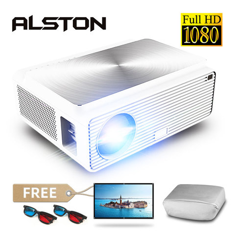 ALSTON-Proyector Q9 de cine Full HD 4k, 1080p, con 6500 lúmenes, HDMI, USB, AV, VGA, H96 MAX, incluye un regalo ► Foto 1/6