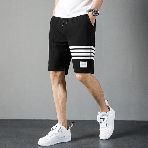 Pantalones cortos de verano para hombre, Shorts de Fitness para gimnasio, transpirables con estampado de letras, para playa, pantalones cortos de cintura elástica, novedad de 2022 ► Foto 1/3