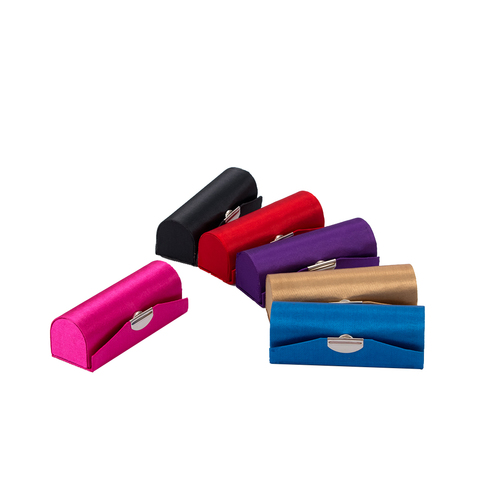 Caja de lápices de labios de Color puro con espejo para mujer, caja de almacenamiento de lápiz labial de tela lisa, 1 Uds. ► Foto 1/6