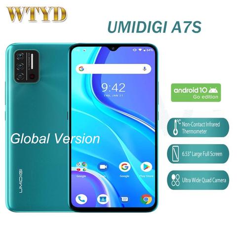 Umidigi-teléfono inteligente A7S, pantalla completa de 6,53 pulgadas, 2GB RAM, 32GB rom, versión Global, teléfono móvil 4G, batería de 4150mAh, desbloqueo facial, Sensor de temperatura por infrarrojos ► Foto 1/6