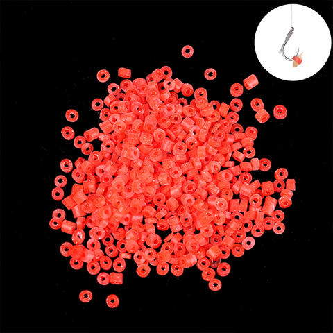 200 unids/pack de plástico rojo Artificial aparejos de pesca de bandas de goma Durable rojo insecto Clip elástico gusanos granulador herramientas de pesca ► Foto 1/6