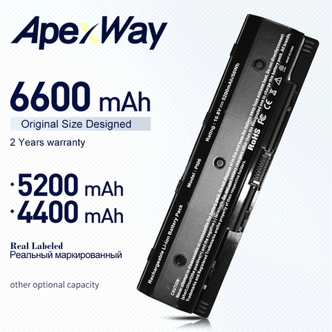 ApexWay batería del ordenador portátil para HP 709988-541 HSTNN-LB4O TPN-Q117 F3B94AA HSTNN-UB4N TPN-Q118 F3B94BB PI06 PI09 TPN-Q120 ► Foto 1/5