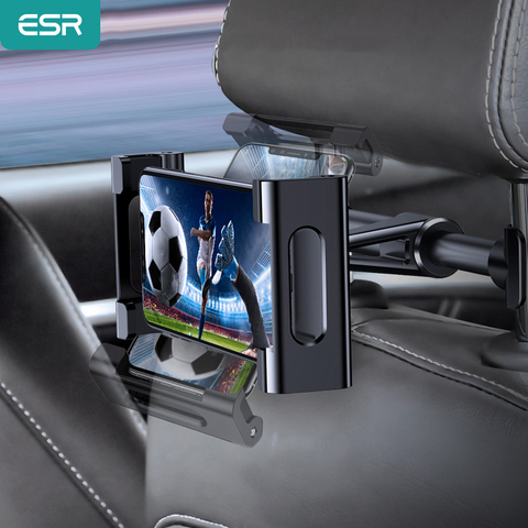 ESR-soporte Ajustable para tableta y coche, base de asiento trasero para iPad, reposacabezas con rotación de 360 grados, montaje en coche para iPad ► Foto 1/6