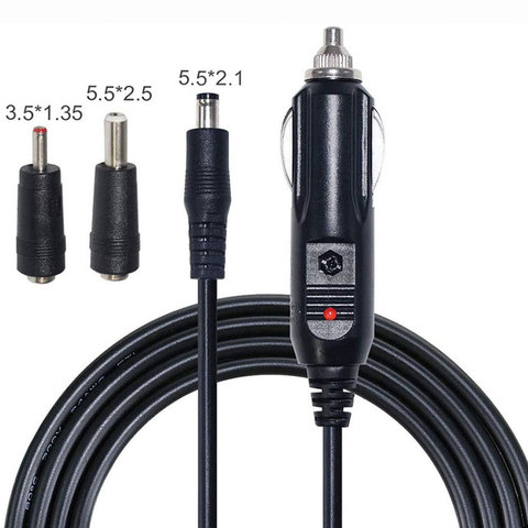 Cable de carga para coche, cargador de 12V y 24V a CC 5521, 5525, para estación de energía portátil, Radio, autocaravana, furgoneta, vehículo, motocicleta, mantenimiento Solar ► Foto 1/5