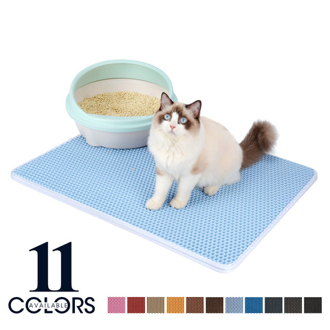 Alfombra de cama impermeable para Gato, alfombra de cama de doble capa antideslizante para gatos, mascotas, atrapador de arena, almohadillas para cama de gato, limpieza de casa, Color ► Foto 1/6