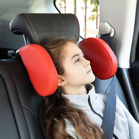 Almohada para reposacabezas de coche para niños, cabezal de soporte con forma de U para el asiento del automóvil, ideal para dormir y descansar durante el viaje, accesorios de interior ► Foto 1/6