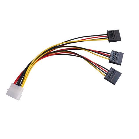 22cm Cable adaptador SATA IDE 4Pin macho a 3 Puerto SATA hembra divisor de disco duro Cable de alimentación SATA Cable переходник nuevo ► Foto 1/5